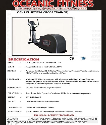 Cross trainer max user best sale weight 180kg